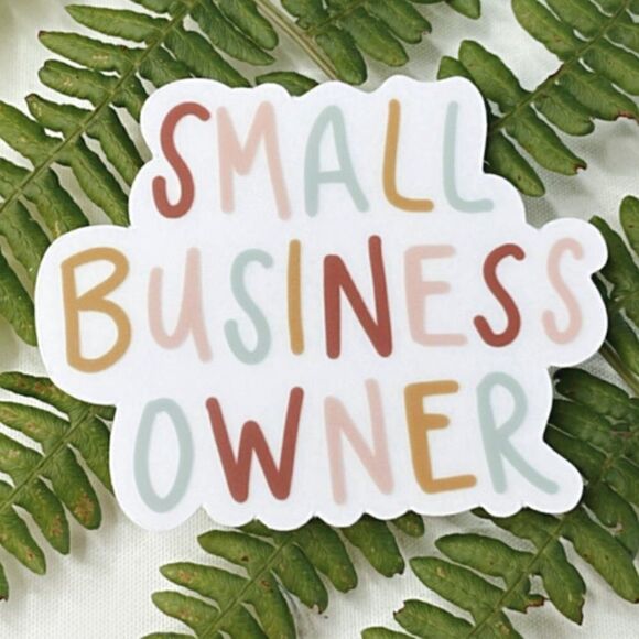Clear Small Business Owner Stickers - Picture 1 of 2